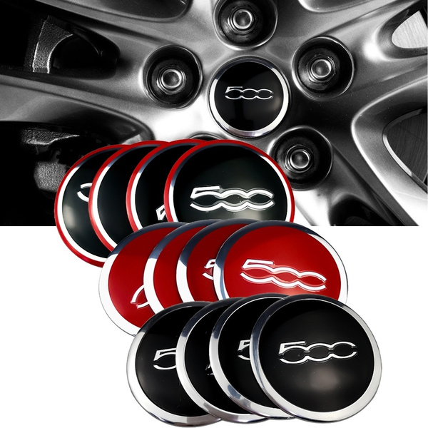 Wheel Center Hub Wheel Caps Set x 4 x 30mm-120mm Silikon 3D Hand Made Inspired by Fiat Abarth Decal Sticker for Rims