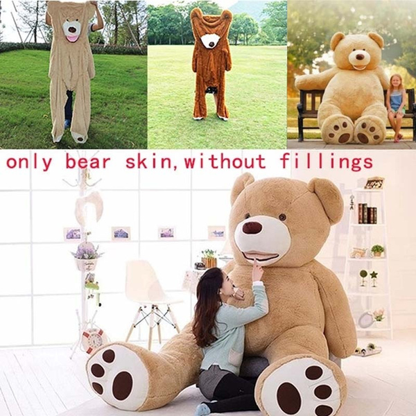 Only Cover 200cm Super Huge Teddy Bear Cover Plush Toy Shell With Zipper Gift 