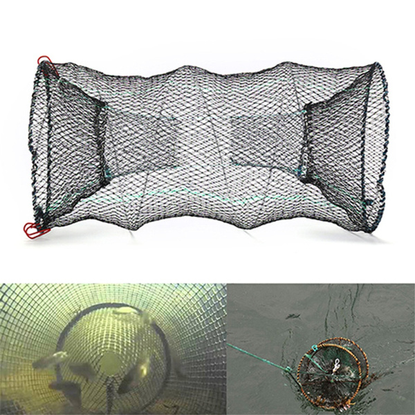 Nylon Fishing Traps Cage Eel Prawn Shrimp Crayfish Lobster Fish Net Pot  Trap Live Bait Catcher