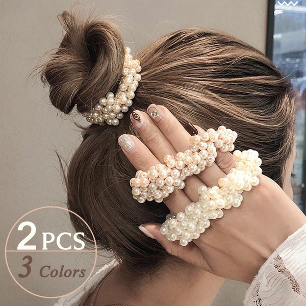 Girl's Jumbo Pearl Ponytail Holder