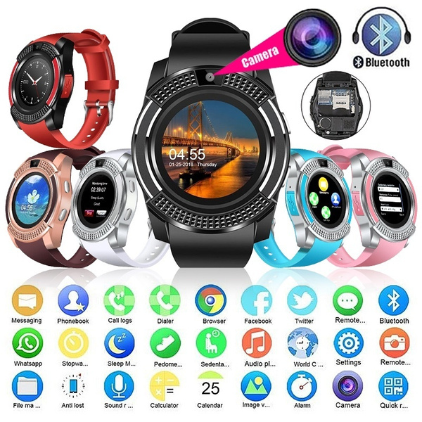 New V8 Smart Watch Phone Bluetooth 3.0 IPS HD Full Circle Display MTK6261D  Smartwatch For Android System Smartphone In Box From Fanyutrading_company,  $5.78 | DHgate.Com