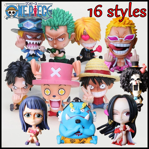 Figuras engraçadas de PVC de Nami Brook, One Piece, Luffy, Zoro, Sanji, OP,  Ás, Robin, Chopper, Usopp, Hancock, Sabo, Doflamingo, OP, 10cm - AliExpress