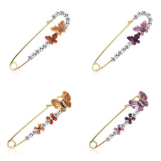 butterfly, Flowers, Jewelry, Pins
