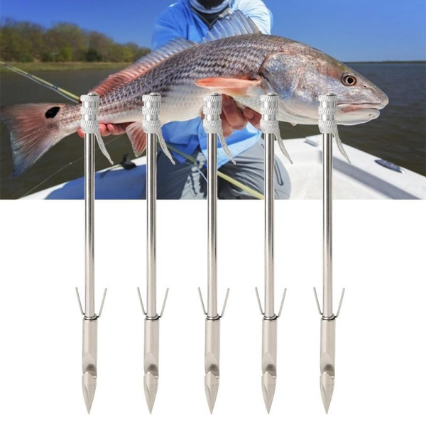 5 PCS/Set Outdoor Metal Bow Fishing Dart Arrowhead Slingshot Catapult Tips  Hunting Fish