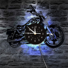 art, motorcycleclock, Motorcycle, Lighting
