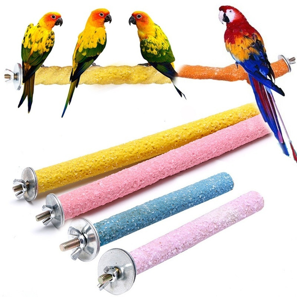1 Pcs Pet Bird Cage Perches Stand Parrot Toys Bird Grinding Claw Stick