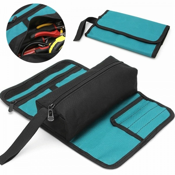 Canvas pocket tool roll Spanner Wrench Tool Storage Bag Case Fold Up