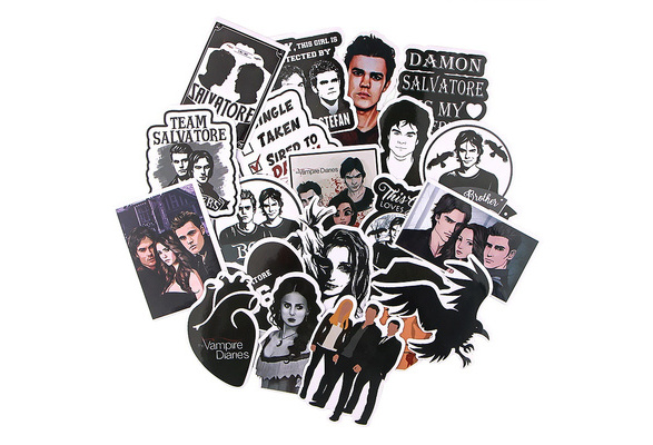 50pcs Tv Series The Vampire Diaries Stickers For Diy Toy Luggage Guitar Luggage 
