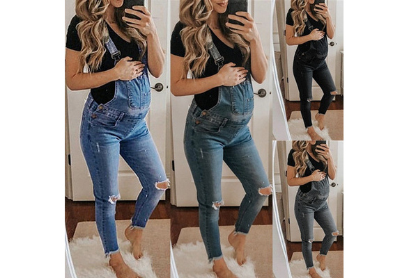 Women Fashion Denim Maternity Bib 