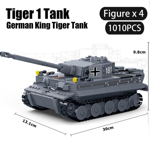 Details about   978pcs Military King Tiger Tank Building Blocks set with Soldier Figures Bricks 