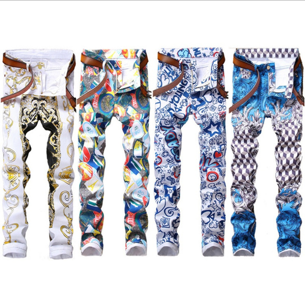 new printed jeans