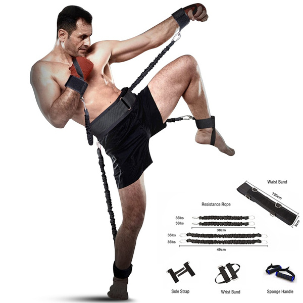 FITNESS LEG JUMP MUSCLE PULL ROPE STRENGTH TRAINING RESISTANCE BAND FILL 