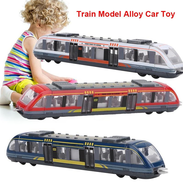 chlius City Rail Car Toy Alloy Subway Train Model With Light And Sound Simulation Train Toy With Pull Back Function For Children