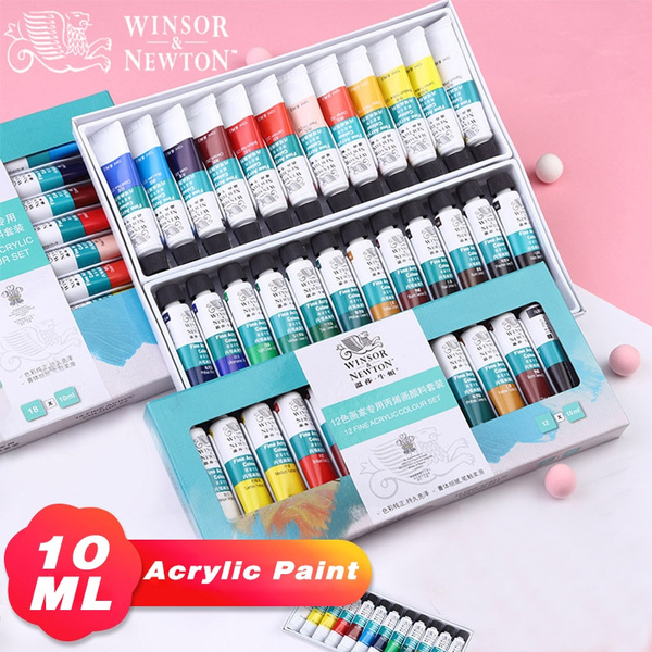 Winsor Newton Acrylic Paint Set Painting Pigment Tube 6/12/18/24 PCS  Colours 10ml/pie