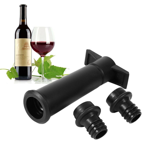 Red Wine Stoppers Set Vacuum Sealed Wine Cork Bottles Plug Pumping Wine Bottle Stopper Cap Bar