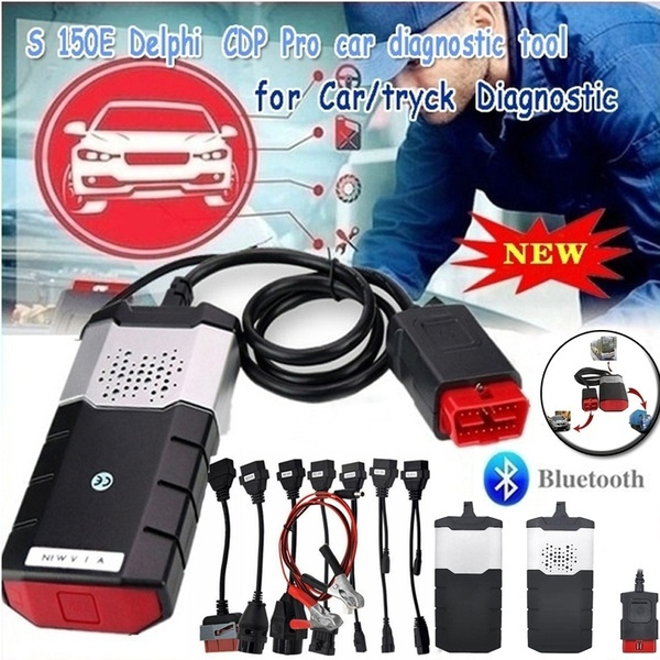 Obd Scanner for Delphi Ds150e 201503 R3 Keygen Bluetooth Obd2 Diagnostic  Scanner Tool +8 Pcs Car Cable