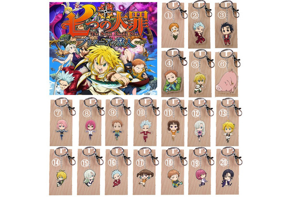 Seven Deadly Sins Key Chain, Keychain Seven Deadly Sins