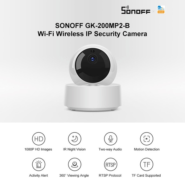 SONOFF GK-200MP2-B 1080pHD Wireless Smart Camera NightVision 2Way Security Alert 