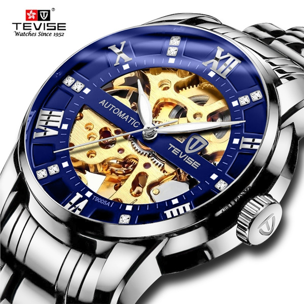 TEVISE Brand Mens Automatic Self Wind Wacth Men Mechanical Fashion