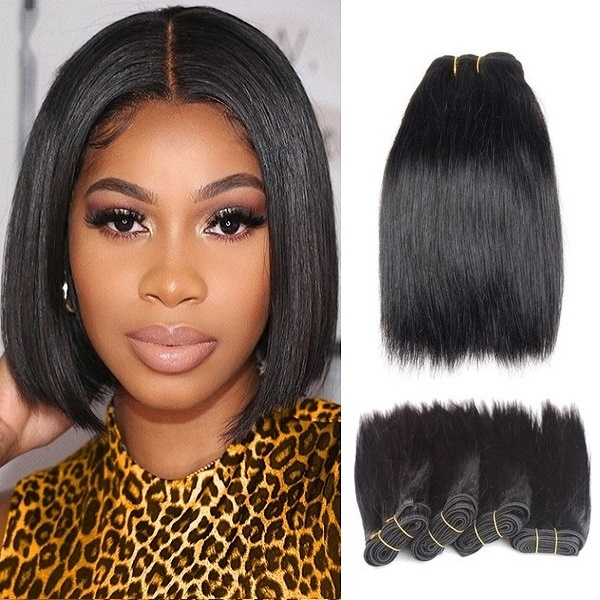 Brazilian Straight Hair Bundles 6 Inch Virgin Straight Human Hair Extension Weave