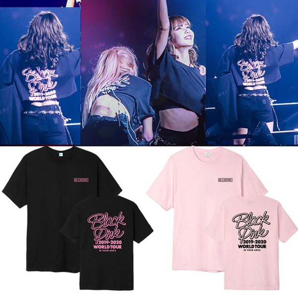 Kpop Blackpink 2019 2020 In Your Area Concert T Shirt Casual Letter Tee Unisex Shirt Tops H1 Wish