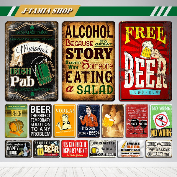 REHAB IS FOR QUITTERS METAL SIGN RETRO STYLE 12x16in 30X40cm man cave pub bar 