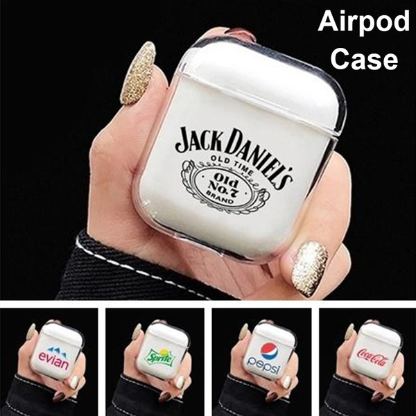 daniels whsky Pattern Clear Soft Transparent Bluetooth Wireless Earphone  Cases For Airpod 1 Airpod 2