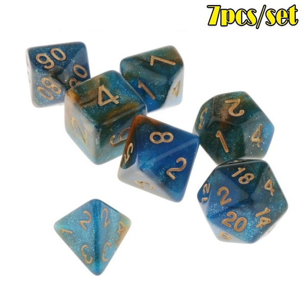 7ks Sada Akrylovych Polyhedralnich Kostek Pro Trpg Stolni Hry Dungeons And Dragons D4 D Bew Wish