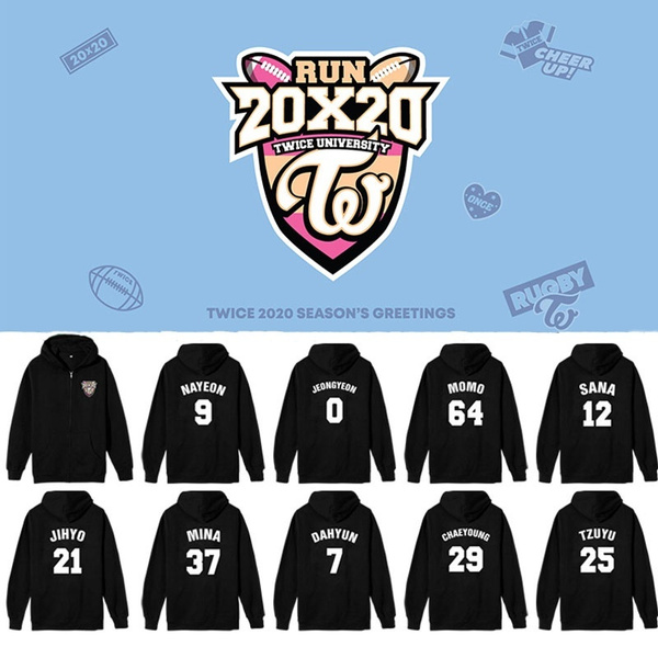 Kpop Twice Run x Season S Greetings Zipper Hoodie Yoo Jeongyeon Zipper Hoodie Casual Cap Unisex Sweatshirt Pullover Zip Coat H22 Wish