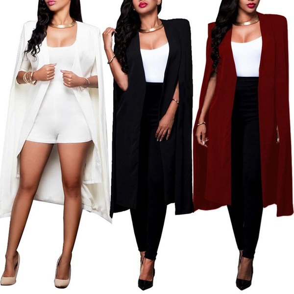 long cape cardigan