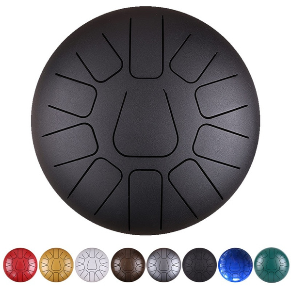 12 Inch Mini 11 Tone Steel Tongue Percussion Drum Handpan Instrument With Drum