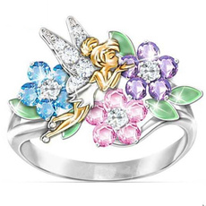 Cubic Zirconia, Flowers, wedding ring, fairy
