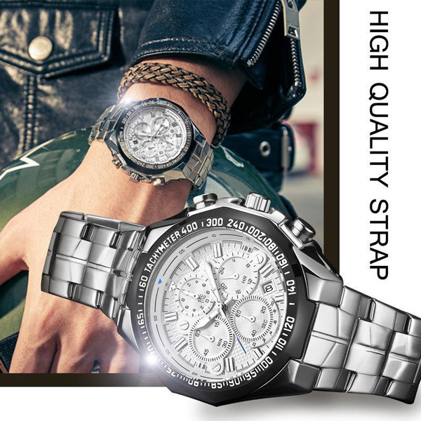 Relojes De Pulsera Hombre Reloj De Pulsera De Lujo Con Cron grafo Dorado Para Hombre Reloj De Pulsera Con Esfera Grande