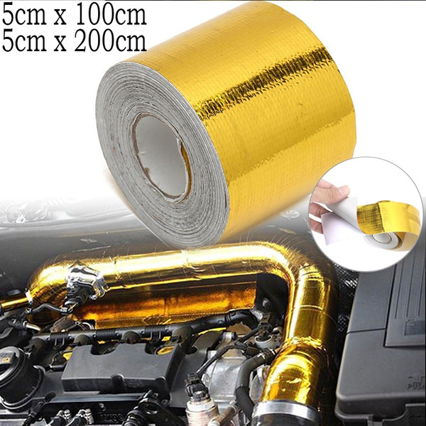 Self Adhesive Reflective Gold High Temperature Heat Shield Wrap Tape Cloth 450C 