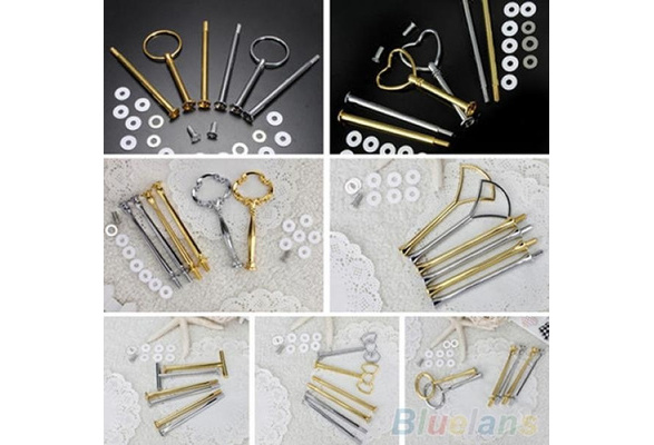 Practical 2 Or 3 Tier Plate Handle Fitting Hardware Rod Tool Cake Plate Stand