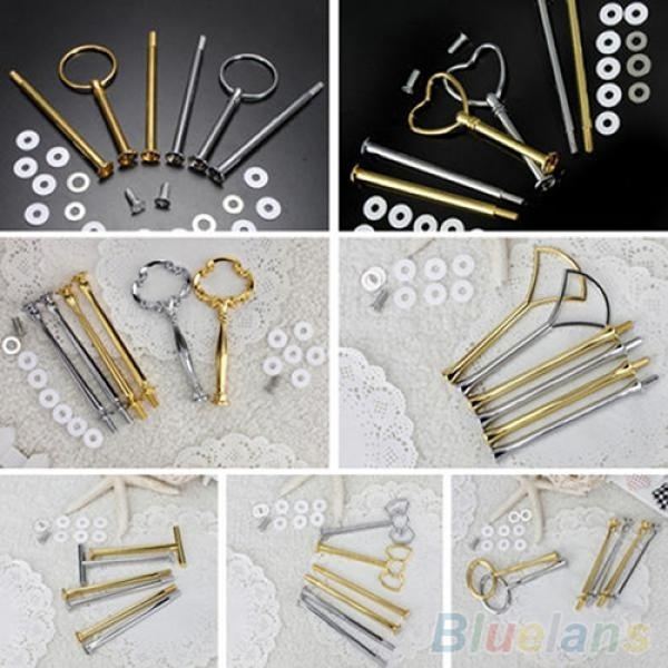 Practical 2 Or 3 Tier Plate Handle Fitting Hardware Rod Tool Cake Plate Stand