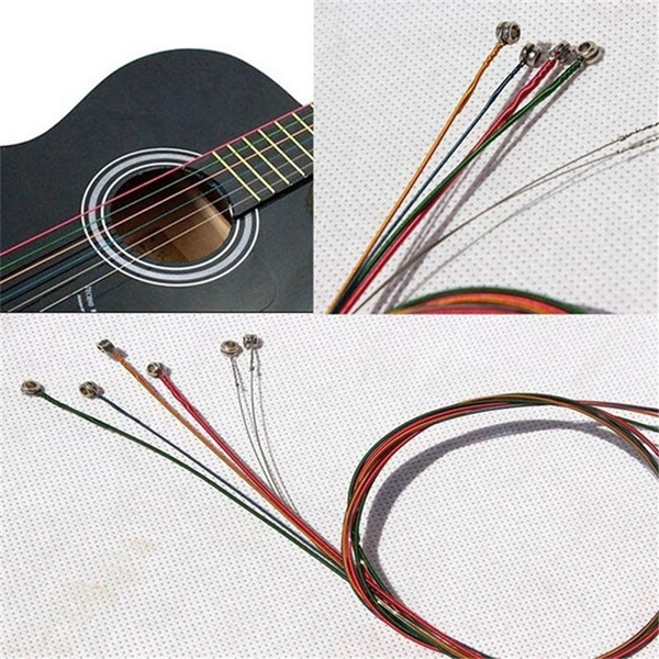 Acoustic Guitar Music 6 Pcs Set Colorful Color Guitar string