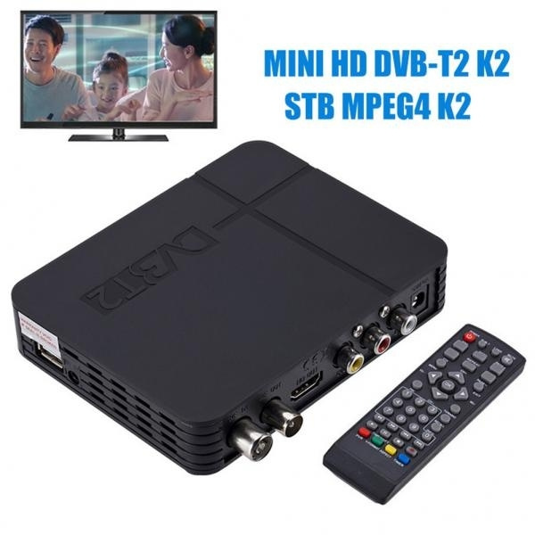 Portable DVBT2 STB MPEG4 K2 HD Digital TV Box SetTop Receiver Tuner