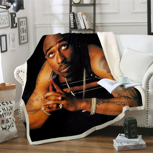 3D Print 2pac Tupac Shakur Blanket for Beds Hiking Picnic Thick Quilt  Fashionable Bedspread Fleece Throw Blanket FT201