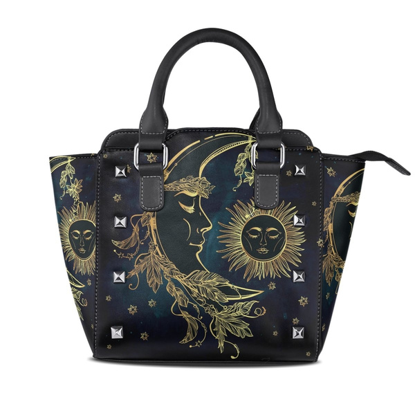 Vintage Sun Moon Leather Handbags Purses Shoulder Tote Satchel Bags Womens Vintage Sun Moon Leather Handbags Purses Shoulder Tote Satchel Bags Womens