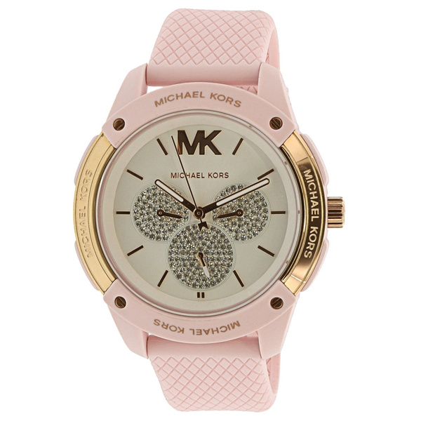 Michael Kors Women's Ryder MK6702 Pink Silicone Japanese Quartz Fashion  Watch