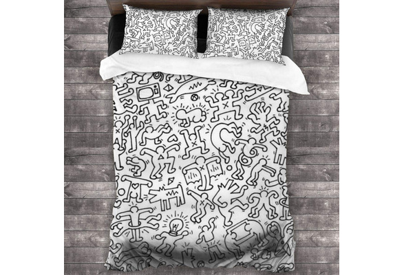 scannen Meedogenloos delicatesse Keith Haring 3D Bedding Set,3 Pieces (1 Duvet Cover +2 Pillowcases) Ultra  Soft Microfiber | Wish