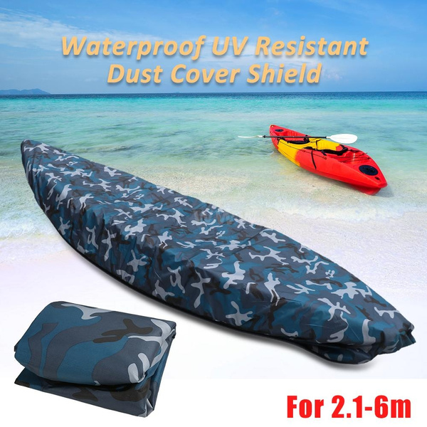 Universal Kayak Cover Canoe Boat Waterproof UV Resistant Dust Cover Shield 