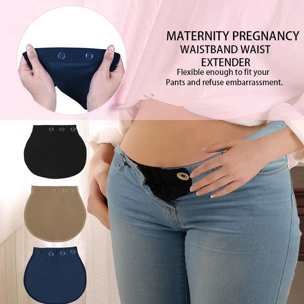 Maternity Waistband Elastic Extender Soft Pants Belt Extension Buckle  Button Lengthening Pregnant Women Pregnancy Adjustable