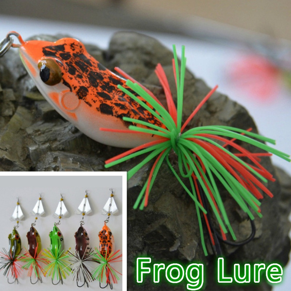 1PCS Hard Topwater Soft Frog Fishing Lure With Propeller Large