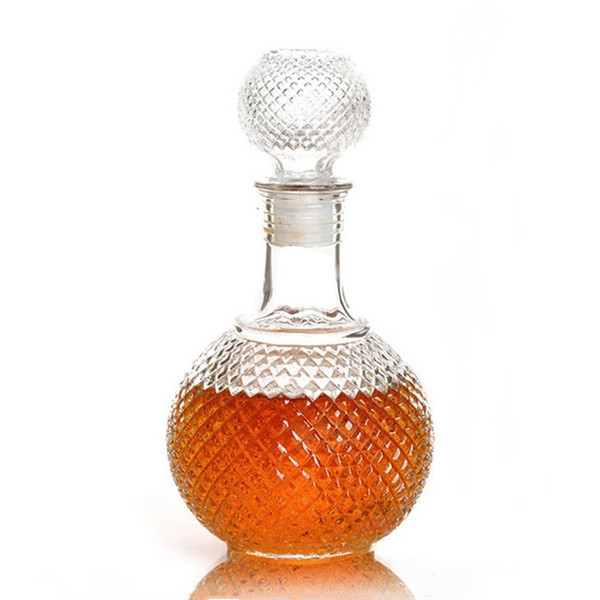 wish.com | 1PC 250ml 500ml 850ml Glass Whiskey Liquor Wine Drinks Decanter Crystal Bottle Wine Carafe Gift Bottle Mug JR 1082