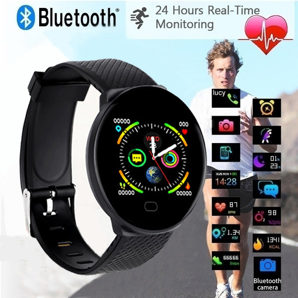 D19 Men Smart Watch IP67 Waterproof Heart Rate Blood Pressure