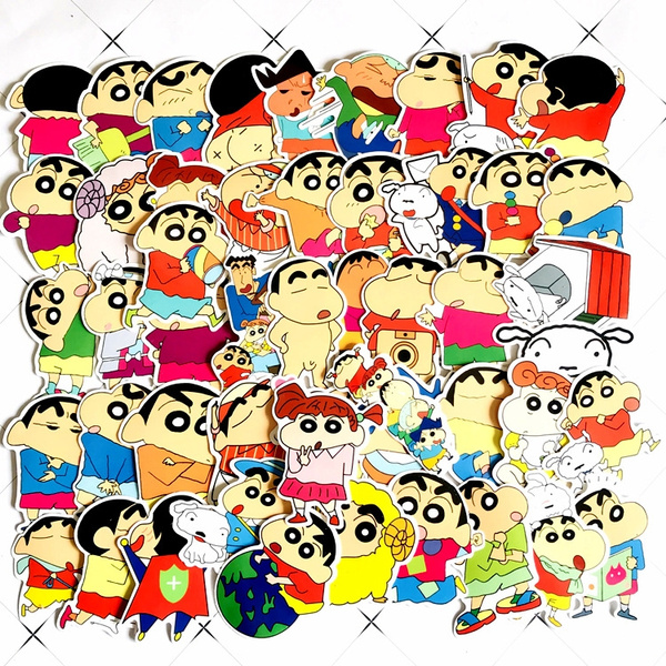 50 PCS Crayon Shin-chan Cartoon Decorative Sticker For Car Laptop  Skateboard Motorcycle Notebook Suitcase Classic Toys Decals | Wish
