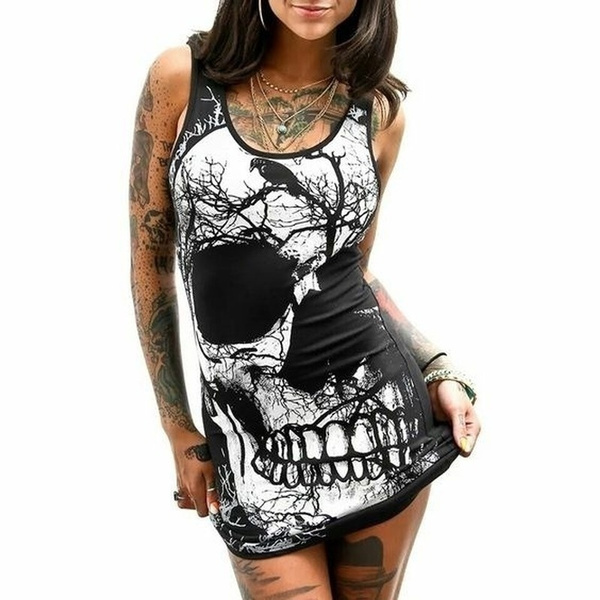 Sexy skull outlet dress