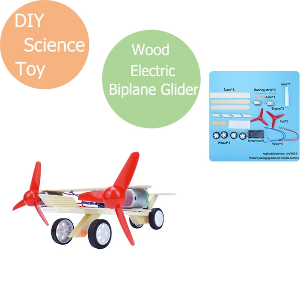 DIY Electric Plane Model Toys Physics Experiment Educational Kits Kids Gift 